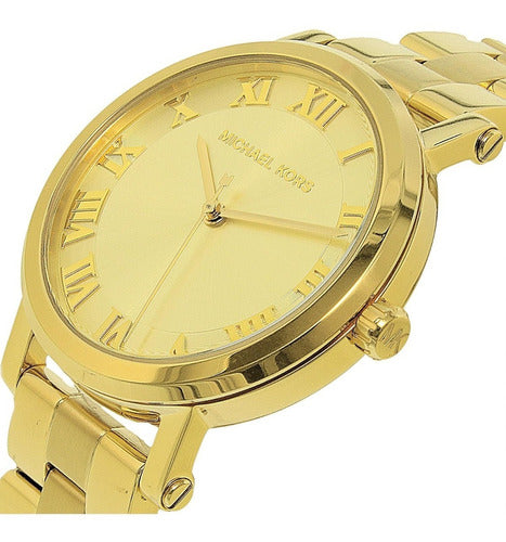  Shop Authentic Michael Kors Norie Gold Dial Gold Steel Strap Watch for Women - MK3560 - Luxxuri