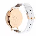  Shop Authentic Calvin Klein Equal Silver Dial White Leather Strap Watch for Women - K3E236L6 - Luxxuri
