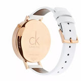  Shop Authentic Calvin Klein Equal Silver Dial White Leather Strap Watch for Women - K3E236L6 - Luxxuri