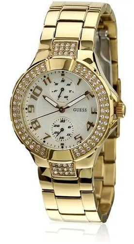  Shop Authentic Guess Mini Prism Diamonds White Dial Gold Steel Strap Watch for Women - W15072L1 - Luxxuri