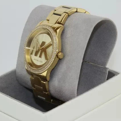  Shop Authentic Michael Kors Tibby Three Hand Gold Dial Gold Steel Strap Watch For Women - MK6879 - Luxxuri