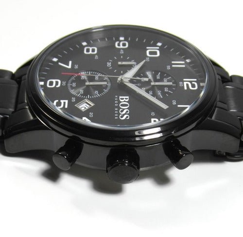  Shop Authentic Hugo Boss Chronograph Black Dial Black Steel Strap Watch for Men - 1513180 - Luxxuri