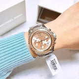  Shop Authentic Michael Kors Everest Chronograph Gold Dial Silver Steel Strap Watch For Women - MK5870 - Luxxuri