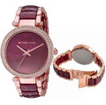  Shop Authentic Michael Kors Parker Maroon Dial Two Tone Steel Strap Watch for Women - MK6412 - Luxxuri