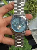  Shop Authentic Michael Kors Runway Quartz Blue Dial Silver Steel Strap Watch For Women - MK5953 - Luxxuri