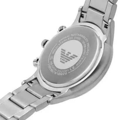 Emporio Armani Renato Chronograph Blue Dial Silver Steel Strap Watch For Men - AR11458