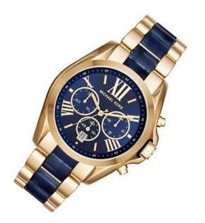  Shop Authentic Michael Kors Bradshaw Navy Blue Dial Two Tone Steel Strap Watch for Women - MK6268 - Luxxuri