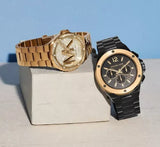  Shop Authentic Michael Kors Lennox Chronograph Black Dial Black Steel Strap Watch For Men - MK8941 - Luxxuri