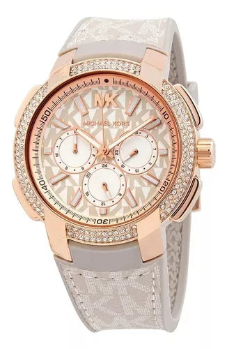  Shop Authentic Michael Kors Sidney Chronograph White Dial Beige Leather Strap Watch For Women - MK6949 - Luxxuri