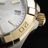  Shop Authentic Tag Heuer Aquaracer Mother of Pearl Dial Two Tone Steel Strap Watch for Women - WBD1320.BB0320 - Luxxuri