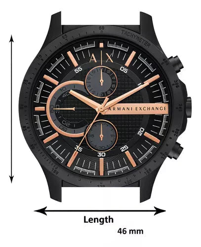  Shop Authentic Armani Exchange Chronograph Black Dial Black Steel Strap Watch For Men - AX2429 - Luxxuri