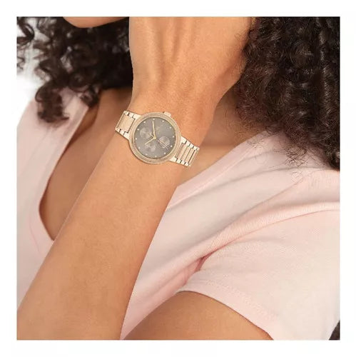  Shop Authentic Tommy Hilfiger Joy Chronograph Gold Dial Gold Steel Strap Watch For Women - 1782533 - Luxxuri