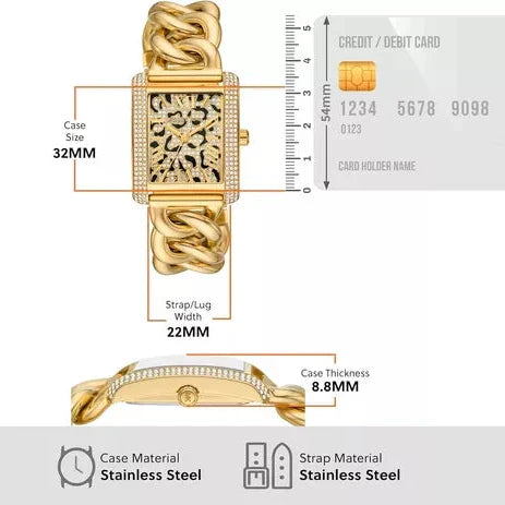  Shop Authentic Michael Kors Emery Three Hand Leopard Print Gold Dial Gold Steel Strap Watch For Women - MK7437 - Luxxuri