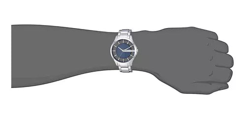  Shop Authentic Armani Exchange Hampton Chronograph Blue Dial Silver Steel Strap Watch For Men - AX2178 - Luxxuri