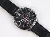 Shop Authentic Tommy Hilfiger Luke Quartz Black Dial Black Leather Strap Watch for Men - 1791117 - Luxxuri