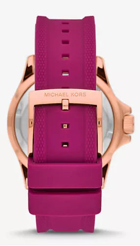  Shop Authentic Michael Kors Everest Pave Crystals Pink Dial Pink Rubber Strap Watch for Women - MK7441 - Luxxuri