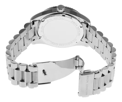  Shop Authentic Michael Kors Lexington Three-Hand Pink Dial Silver Steel Strap Watch For Women - MK7443 - Luxxuri