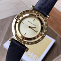  Shop Authentic Michael Kors Averi Gold Dial Navy Blue Leather Strap Watch for Women - MK2526 - Luxxuri