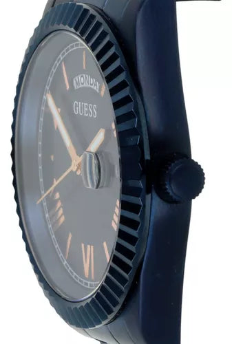  Shop Authentic Guess Connoisseur Quartz Blue Dial Blue Steel Strap Watch For Men - GW0265G9 - Luxxuri