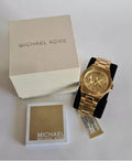  Shop Authentic Michael Kors Lennox Three-Hand Quartz Gold Dial Gold Steel Strap Watch For Men - MK8939 - Luxxuri