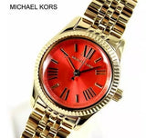  Shop Authentic Michael Kors Lexington Quartz Orange Dial Gold Steel Strap Watch For Women - MK3284 - Luxxuri
