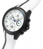 Shop Authentic Tommy Hilfiger Aiden Chronograph White Dial White Rubber Strap Watch For Men - 1791862 - Luxxuri