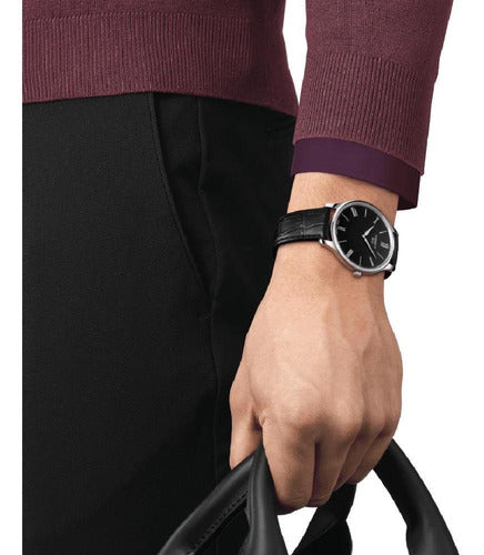  Shop Authentic Tissot T Classic Bridgeport Black Dial Black Leather Strap Watch For Men - T097.410.16.058.00 - Luxxuri