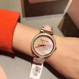 Shop Authentic Michael Kors Parker Mother of Pearl Pink Dial Two Tone Steel Strap Watch for Women - MK6402 - Luxxuri