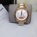  Shop Authentic Michael Kors Janelle Three Hand Rose Gold Dial Two Tone Steel Strap Watch For Women - MK7134 - Luxxuri
