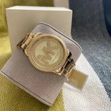  Shop Authentic Michael Kors Tibby Three Hand Gold Dial Gold Steel Strap Watch For Women - MK6879 - Luxxuri
