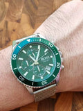  Shop Authentic Hugo Boss Admiral Green Dial Silver Mesh Bracelet Watch for Men - 1513905 - Luxxuri