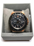  Shop Authentic Guess Force Analog Black Dial Black Leather Strap Watch For Men - W0674G6 - Luxxuri