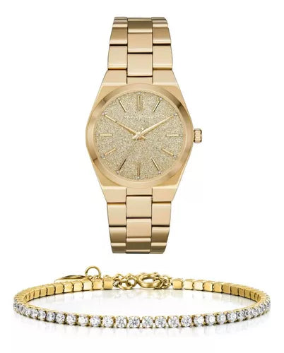  Shop Authentic Michael Kors Channing Quartz Gold Dial Gold Steel Strap Watch For Women - MK6623 - Luxxuri