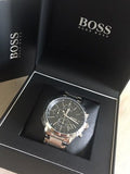  Shop Authentic Hugo Boss Grand Prix Black Dial Silver Steel Strap Watch for Men - 1513477 - Luxxuri