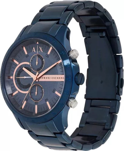  Shop Authentic Armani Exchange Hampton Chronograph Blue Dial Blue Steel Strap Watch For Men - AX2430 - Luxxuri