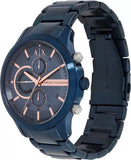  Shop Authentic Armani Exchange Hampton Chronograph Blue Dial Blue Steel Strap Watch For Men - AX2430 - Luxxuri
