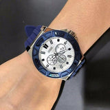  Shop Authentic Guess Force White Dial Blue Rubber Strap Watch For Men - W0674G4 - Luxxuri