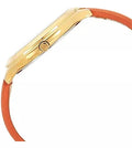  Shop Authentic Michael Kors Runway Quartz Gold Dial Orange Leather Strap Watch For Women - MK2275 - Luxxuri
