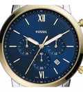  Shop Authentic Fossil Neutra Chronograph Blue Dial Two Tone Steel Strap Watch for Men - FS5706 - Luxxuri