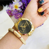  Shop Authentic Michael Kors Slim Runway Black Dial Gold Steel Strap Watch for Women - MK3803 - Luxxuri