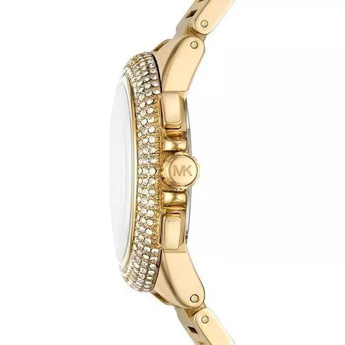 Michael Kors Tibby Three Hand Gold Dial Gold Steel Strap Watch For Women - MK6879