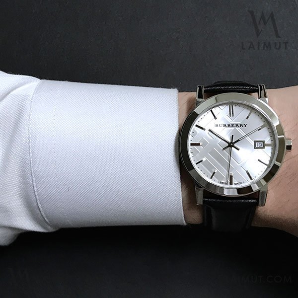  Shop Authentic Burberry The City White Dial Black Leather Strap Watch for Men - BU9008 - Luxxuri