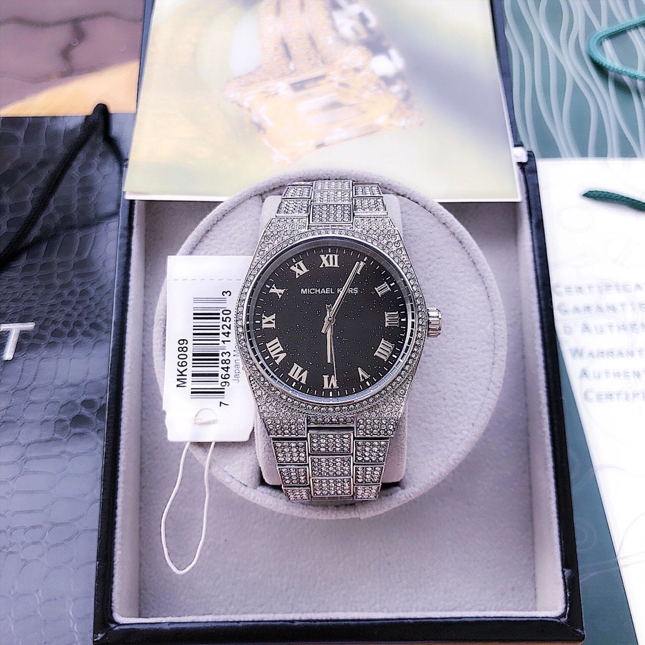  Shop Authentic Michael Kors Channing Diamonds Black Dial Silver Steel Strap Watch for Women - MK6089 - Luxxuri