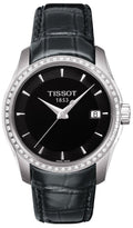  Shop Authentic Tissot T Trend Couturier Diamonds Black Dial Black Leather Strap Watch for Women - T035.210.66.051.00 - Luxxuri