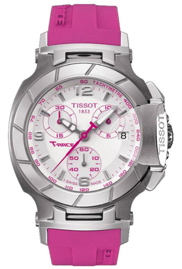  Shop Authentic Tissot T Race Chronograph White Dial Pink Rubber Strap Watch for Women - T048.217.17.017.01 - Luxxuri