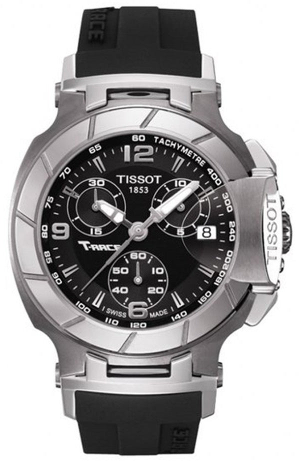  Shop Authentic Tissot T Race Chronograph Black Dial Black Rubber Strap Watch for Women - T048.217.17.057.00 - Luxxuri