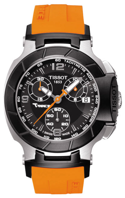  Shop Authentic Tissot T Race Chronograph Black Dial Orange Rubber Strap Watch for Women - T048.217.27.057.00 - Luxxuri