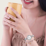  Shop Authentic Swarovski Crystal Flower Silver Dial Silver Steel Strap Watch for Women - 5547622 - Luxxuri