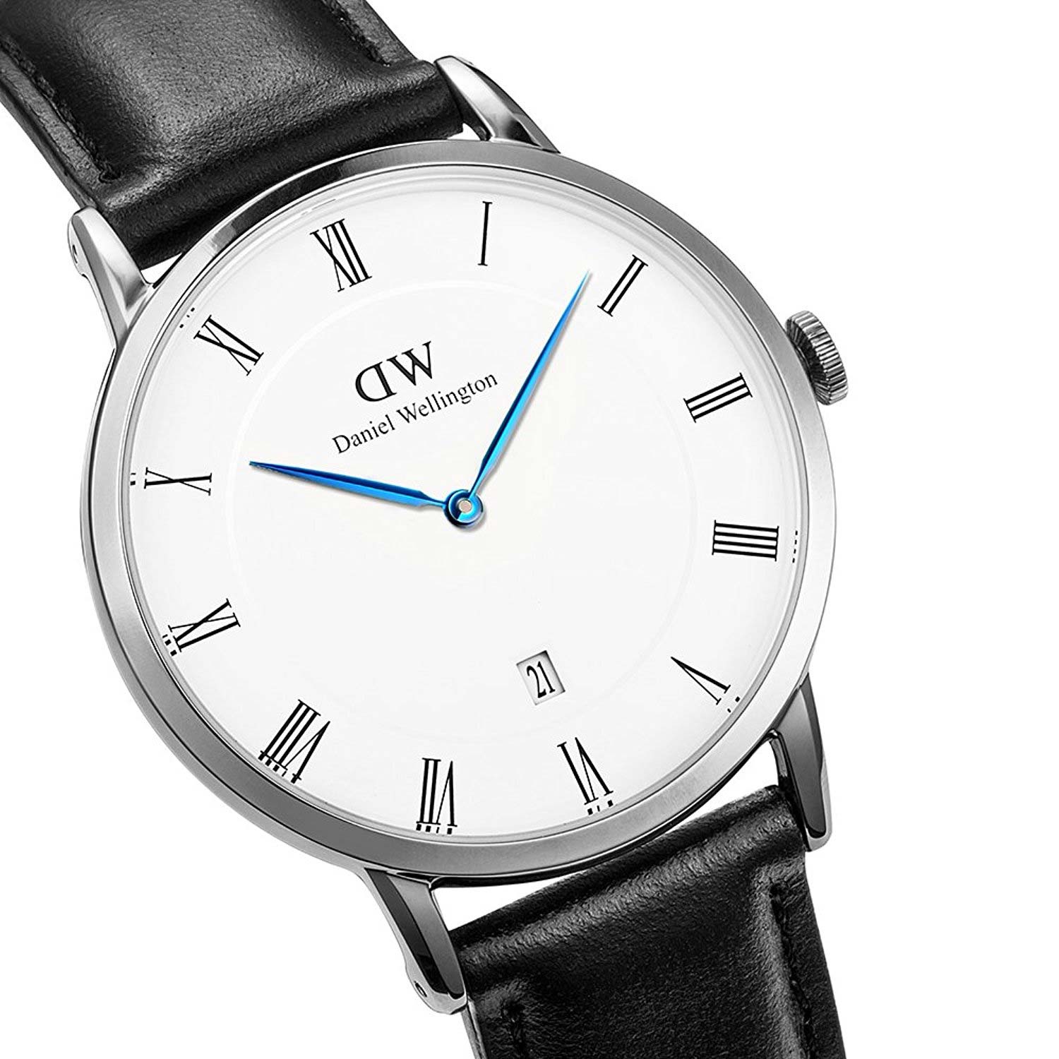  Shop Authentic Daniel Wellington Dapper Sheffield White Dial Black Leather Strap Watch For Men - DW00100088 - Luxxuri