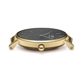  Shop Authentic Daniel Wellington Classic Petite Evergold Black Dial Gold Mesh Bracelet Watch For Women - DW00100349 - Luxxuri